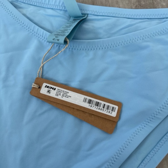 SKIMS Women’s Recycled Swim Cheeky Micro Tanga Color Iris Blue Size 4X NWT - Picture 3 of 4
